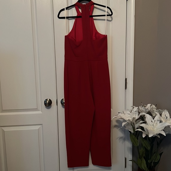 BCBGeneration Vibrant Red Halter Jumpsuit - Picture 5 of 7